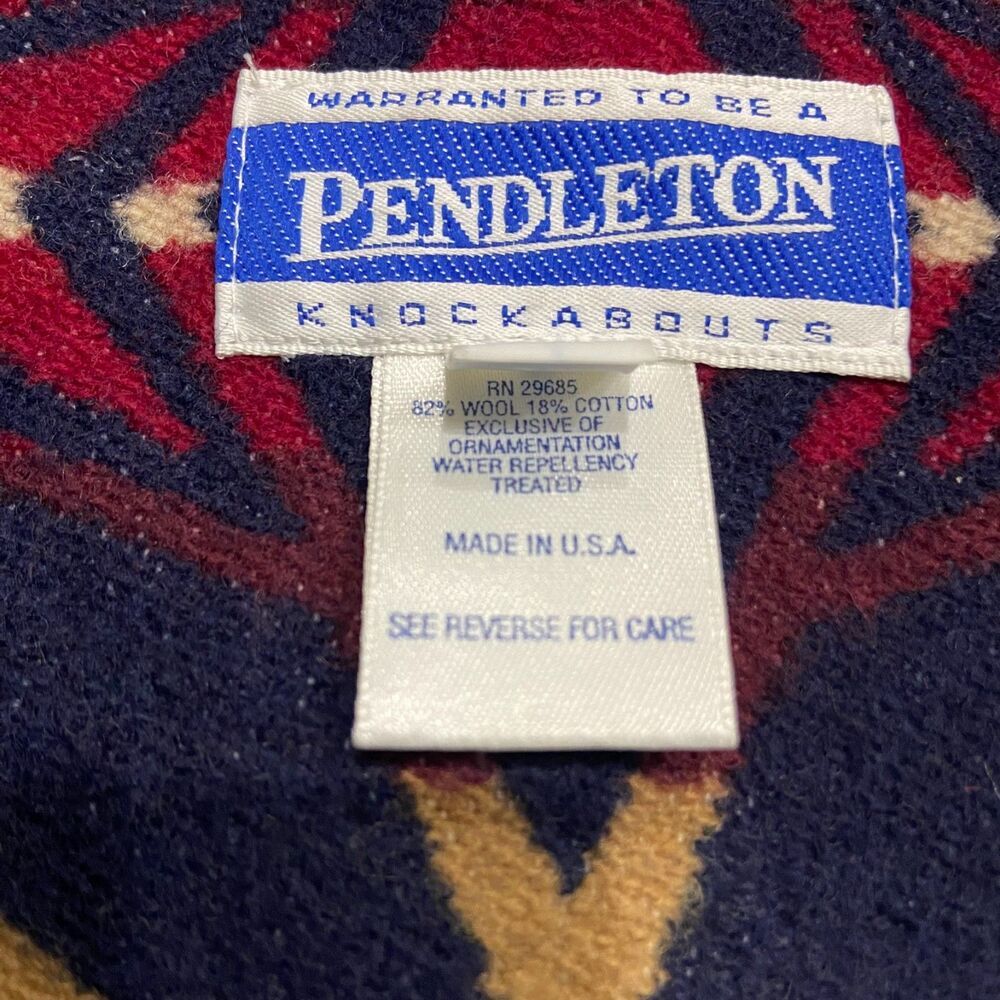 Pendleton Knockabouts Vintage Wool Coat Jacket Aztec Southwestern Women's L - Picture 9 of 11